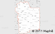 Silver Style Simple Map of ZIP codes starting with 756
