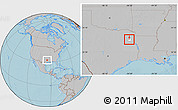 Gray Location Map of ZIP code 75693, highlighted county, hill shading