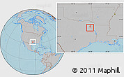 Gray Location Map of ZIP code 75693, hill shading