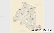 Classic Style 3D Map of ZIP codes starting with 757, single color outside