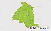 Physical 3D Map of ZIP codes starting with 757, cropped outside