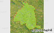 Physical 3D Map of ZIP codes starting with 757, satellite outside