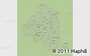 Savanna Style 3D Map of ZIP codes starting with 757, single color outside