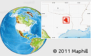 Physical Location Map of ZIP codes starting with 757, highlighted country