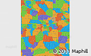 Political Map of ZIP codes starting with 757