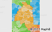 Political Shades Map of ZIP codes starting with 757