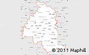 Silver Style Simple Map of ZIP codes starting with 757