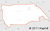 Silver Style Simple Map of ZIP code 75701