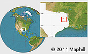 Satellite Location Map of ZIP code 75784, highlighted state