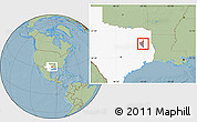 Savanna Style Location Map of ZIP code 75784, highlighted county, highlighted state, hill shading