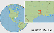 Savanna Style Location Map of ZIP code 75901