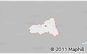 Gray 3D Map of ZIP code 75925, single color outside