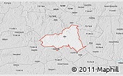 Silver Style 3D Map of ZIP code 75925