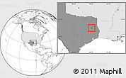 Blank Location Map of ZIP code 75925, highlighted country, highlighted state
