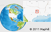 Physical Location Map of ZIP code 75925, highlighted country, highlighted county