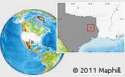Physical Location Map of ZIP code 75925, highlighted country, highlighted state