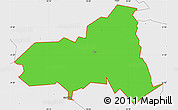 Political Simple Map of ZIP code 75925, single color outside, borders and labels