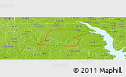 Physical Panoramic Map of ZIP code 75935