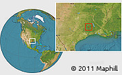 Satellite Location Map of ZIP code 75941