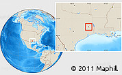 Shaded Relief Location Map of ZIP code 75941