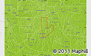 Physical Map of ZIP code 75965
