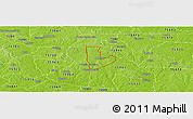 Physical Panoramic Map of ZIP code 75965