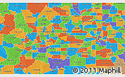 Political 3D Map of ZIP code 76006
