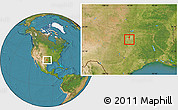 Satellite Location Map of ZIP code 76011