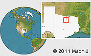Satellite Location Map of ZIP code 76022, highlighted state
