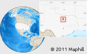 Shaded Relief Location Map of ZIP code 76086, highlighted country, highlighted county