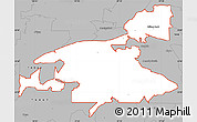 Gray Simple Map of ZIP code 76087