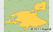 Savanna Style Simple Map of ZIP code 76087, cropped outside