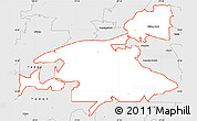 Silver Style Simple Map of ZIP code 76087