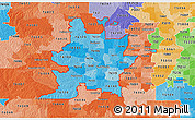 Political Shades 3D Map of ZIP codes starting with 761