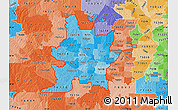 Political Shades Map of ZIP codes starting with 761