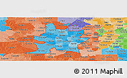 Political Shades Panoramic Map of ZIP codes starting with 761