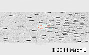 Silver Style Panoramic Map of ZIP code 76108