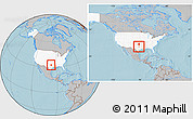 Gray Location Map of ZIP code 76115, highlighted country, highlighted county, within the entire country, hill shading