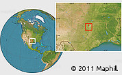 Satellite Location Map of ZIP code 76115