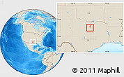 Shaded Relief Location Map of ZIP code 76115