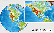 Physical Location Map of ZIP code 76117, within the entire country