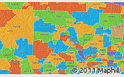 Political 3D Map of ZIP code 76205