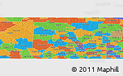 Political Panoramic Map of ZIP code 76205