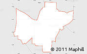 Silver Style Simple Map of ZIP code 76205