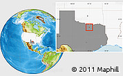 Physical Location Map of ZIP code 76207, highlighted country, highlighted state