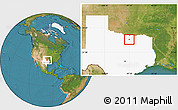 Satellite Location Map of ZIP code 76207, highlighted state