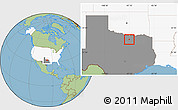 Savanna Style Location Map of ZIP code 76207, highlighted country, highlighted state