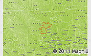 Physical Map of ZIP code 76207