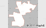 Gray Simple Map of ZIP code 76207