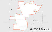Silver Style Simple Map of ZIP code 76207